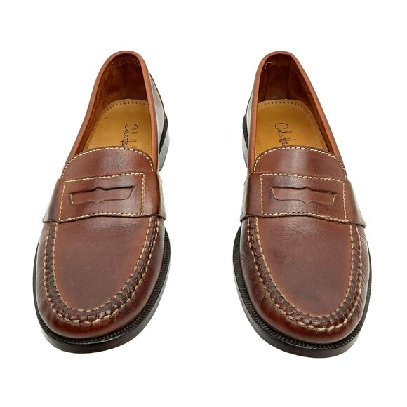 Cole Haan Leather Penny Loafer Dress Moc Toe Classic Mens 9N Brown main image 4